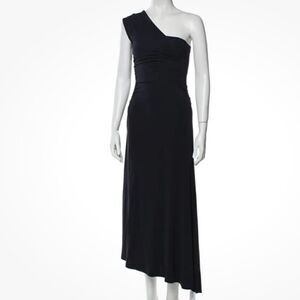 Veronica Beard Reze One Shoulder Stretch Asymmetrical Hem Ruche Long NWT $589